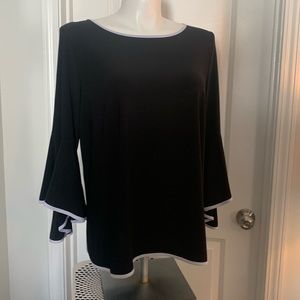 Black Bell Sleeve Top